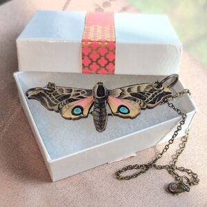Moth Pendant Necklace